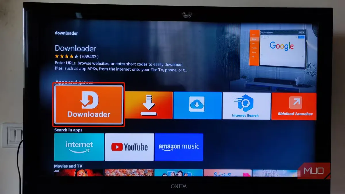 App Downloader par AFTVnews sur la boutique Amazon, l'outil gratuit utilisé pour sideloader les APK de lecteurs IPTV sur le Firestick